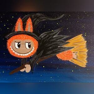 La boo boo Halloween Witchy Painting Hand Painted By Artist One Of A Kind 16x20